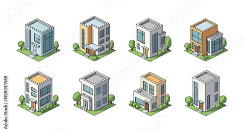 Isometric Houses: Modern Architectural Designs