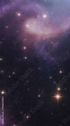 Wallpaper Mural A spiral galaxy swirls with purple gas and stars in deep space, with a bright center and scattered stars in the background, possibly used for educational or decorative purposes Torontodigital.ca
