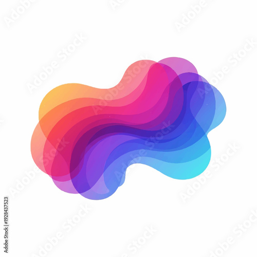 Vibrant Abstract Colorful Gradient Shapes Design Element.