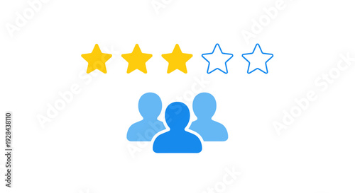 Customer Feedback Rating: Three Stars Out of Five, User Satisfaction