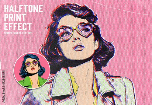 Halftone Print Graphic Effect