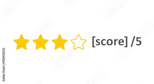 Three Yellow Stars and One Outline Star Rating