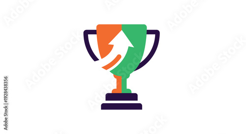 Trophy with Upward Arrow: Success, Growth, Achievement