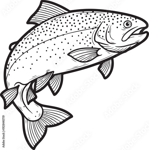 Silhouette sea fish design 