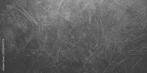 A dark vintage black leather texture background features a grunge textured material pattern with a gray stone surface backdrop for a blank art design