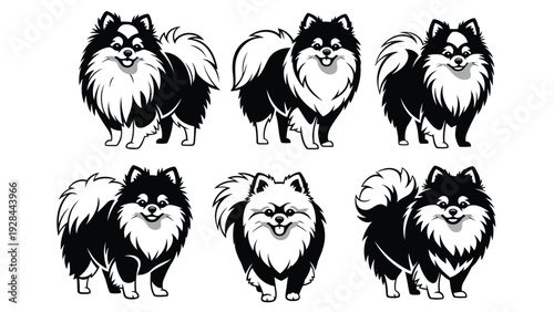 Six expressive cartoon faces showing a range of emotions from surprise to sadness Vector