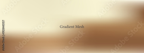 Warm cream and brown gradient mesh background. Minimalist abstract vector backdrop with soft, flowing organic color transitions and dark gray text.