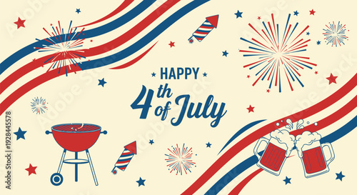 4th of July patriotic background