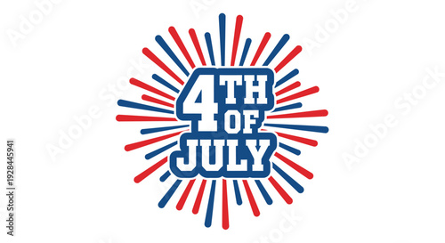 4th of July patriotic icon