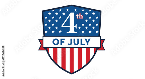 4th of July shield icon