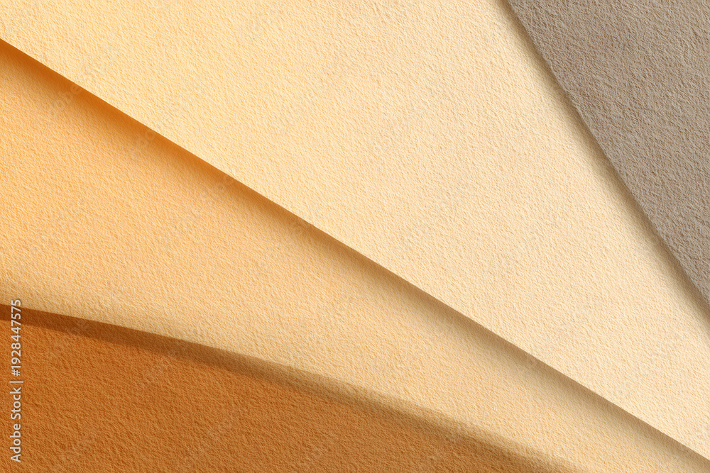 Fototapeta premium Textures of layered paper in warm colors create a simple design that catches attention