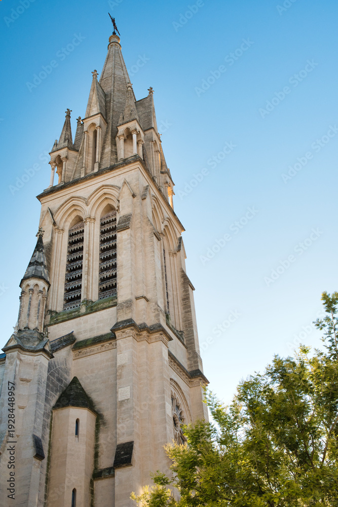 Fototapeta premium Neo-Gothic Church of Saint Anne, LE CARRE SAINTE-ANNE located in the historic center of Montpellier, France.