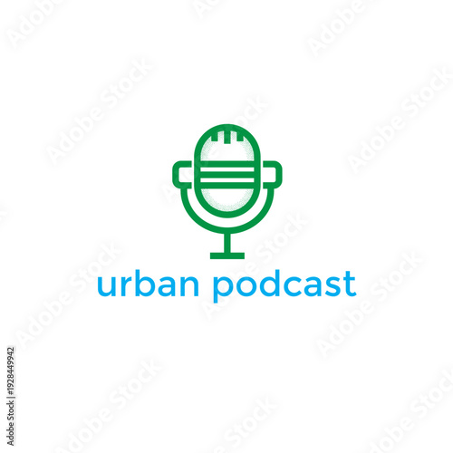 Microphone outline featuring classic vintage studio equipment shape for professional urban audio recording