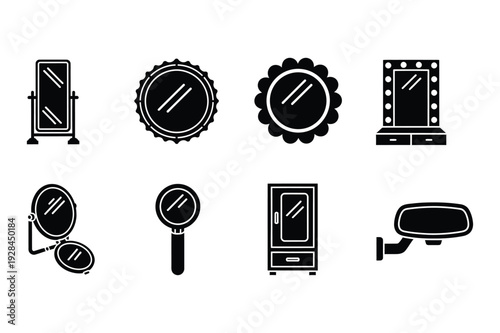 Mirror and Magnifying Glass Icons