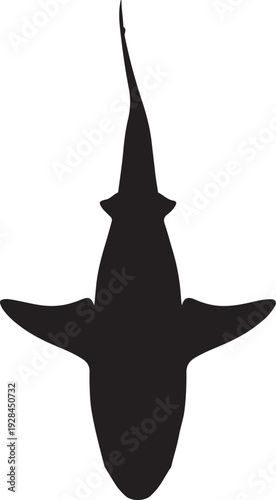 Silhouette sea fish design 