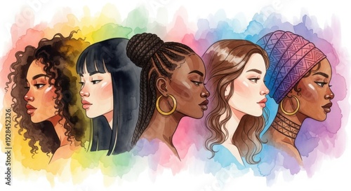Celebrating diversity through watercolor portraits of women