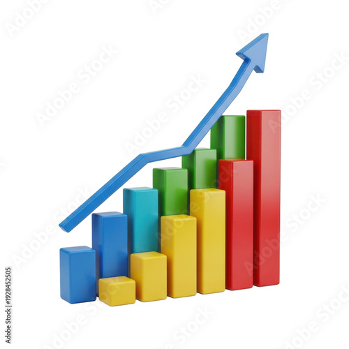 Free Download Growth chart with rising blue arrow - GFXLoad