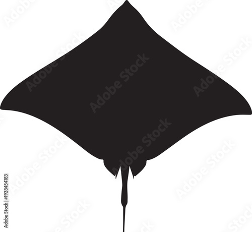 Silhouette sea fish design 