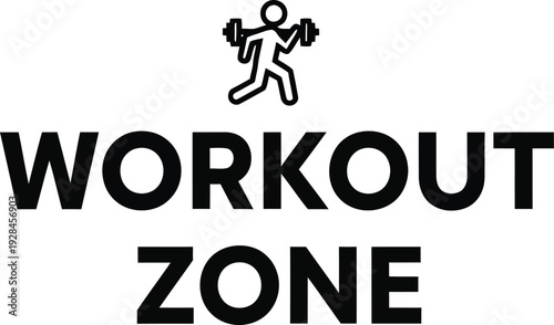 Fitness gym workout zone for exercise and bodybuilding enthusiasts