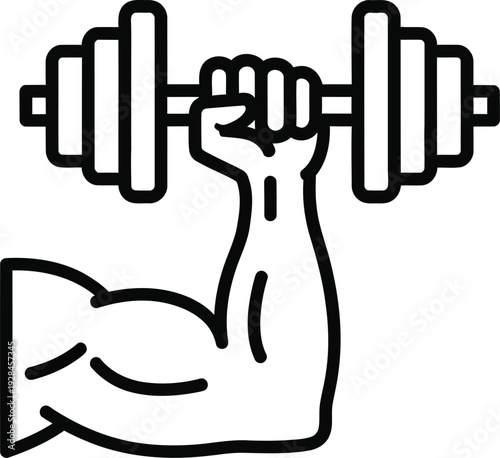 Fitness training with dumbbells for stronger biceps