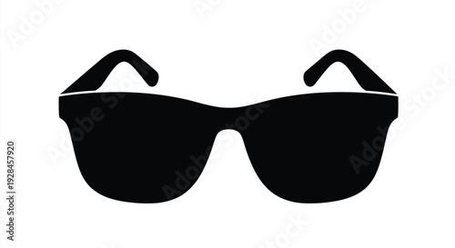 Stylish sunglasses graphic a bold black shape silhouette