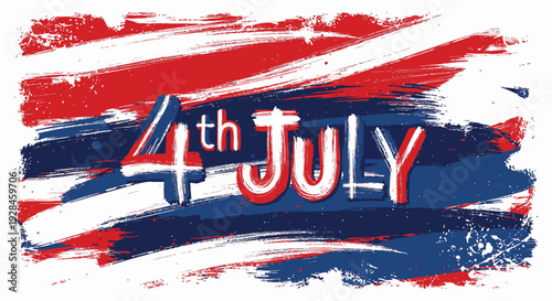 4th of July brush stroke banner
