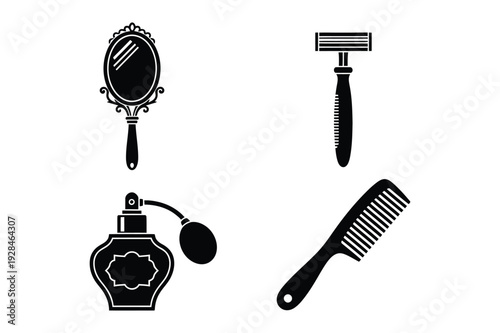 Personal Grooming and Beauty Accessory Icons