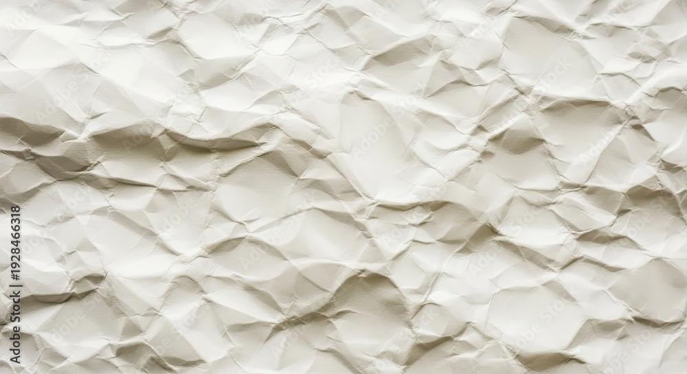 Obraz premium A close-up view of a textured white surface with crumpled paper