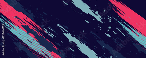 neon background brush game blue pink purple banner abstract paint stain vintage modern car wrap sticker, vector.Print