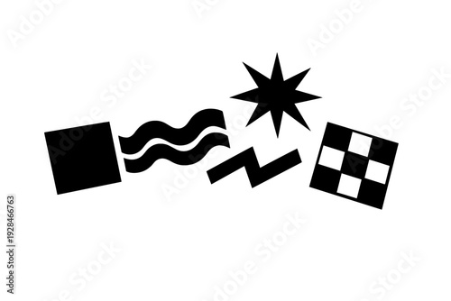 A solid black background featuring subtle vertical noise and sparse white pixel artifacts scattered across the dark surface, creating a textured monochromatic aesthetic.