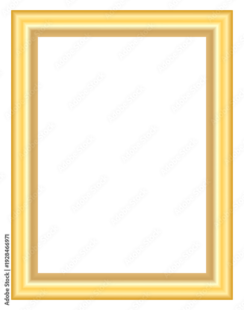 Fototapeta premium Classic golden frame border template, luxury decorative photo presentation vector