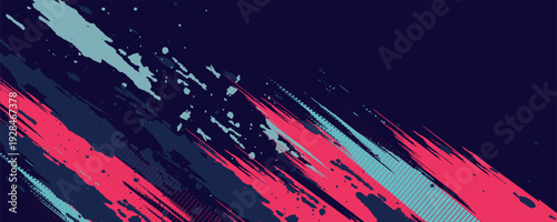 neon background brush game blue pink purple banner abstract paint stain vintage modern car wrap sticker, vector.Print