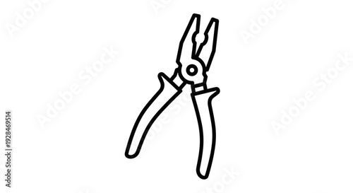 Pliers Tool Isolated on White Background 1.