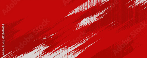 Straight red ink vector lines pack. Bloody color long and round hand-drawn brushstroke text highlights, frames, circles. Asian calligraphy brushstroke set.Print