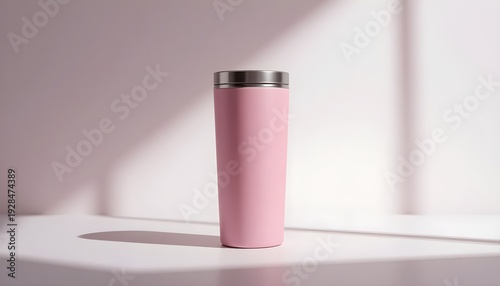 Wallpaper Mural Pink Travel Tumbler Mockup Isolated on White Background Torontodigital.ca