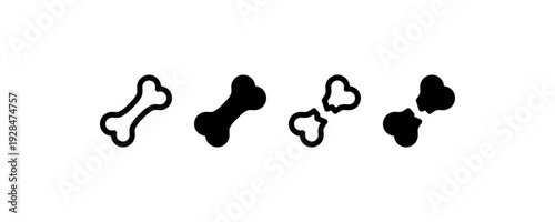 Bone Dog Treat Pet Icon Vector