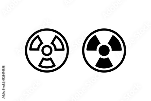 Radiation Hazard Nuclear Icon Vector