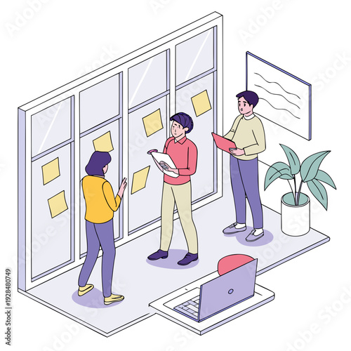 Asian Startup Team Brainstorming Creative Business Ideas
