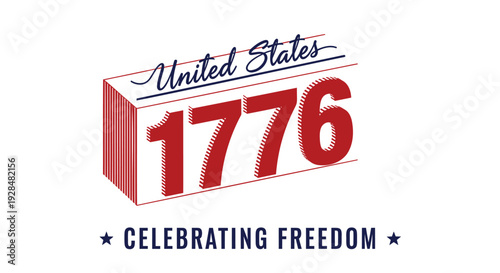 Patriotic 4th of July vector icon