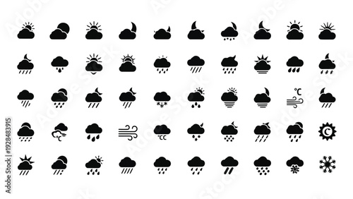 Collection of diverse facial expressions and emotions depicted through simple line drawings Vector