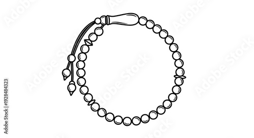 Simple Chain Bracelet Illustration Design.