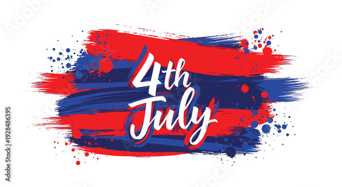 4th July brush stroke vector
