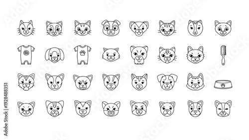 Assorted vintage-style icons depicting various household and office appliances and tools Vector