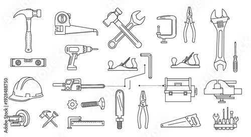 Collection of Various Tools and Equipment.
