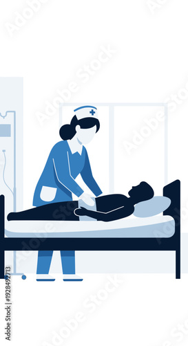 A Dedicated Nurse Providing Care and Support to a Patient in a Modern Hospital Setting