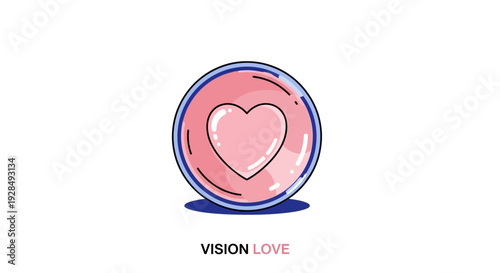 A Heart Symbol in a Circle: A Visual Depiction of Affection and Emotion