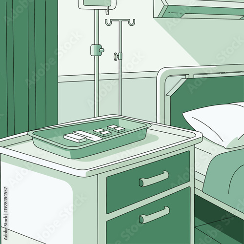 A Sterile And Serene Hospital Room, Representing Care, Recovery, And Modern Healthcare Practices