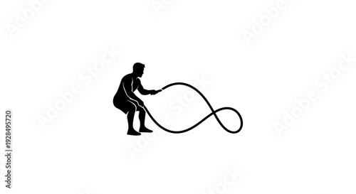 Person Performing Rope Jumping Exercise for Fitness and Cardio