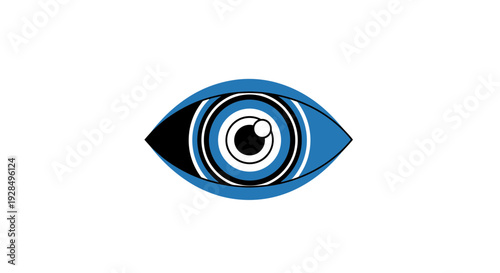 Abstract Eye Icon Illustrating Visual Perception and Contemporary Design Elements
