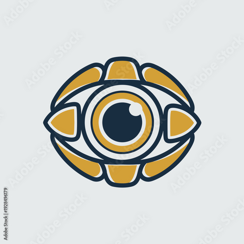 Abstract Eye Icon with Detailed Design, Perfect for Visionary Concepts and Creative Ventures